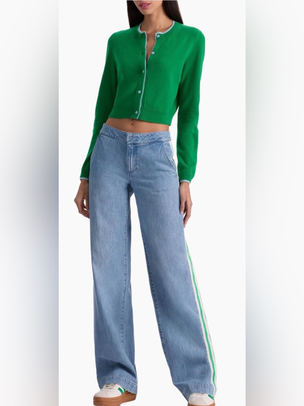 Alice + Olivia Xander Low-Rise Straight-Leg Jeans - Picture 2 of 14